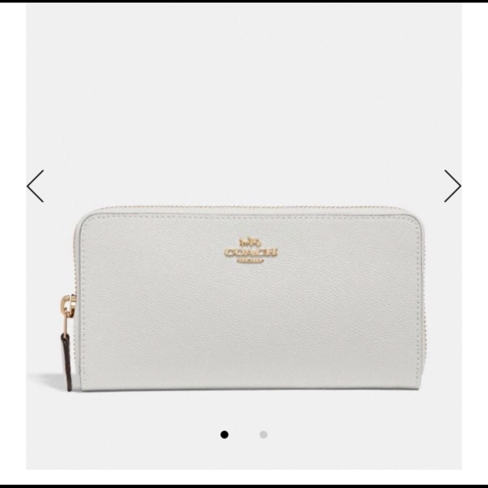 a white coach wallet.